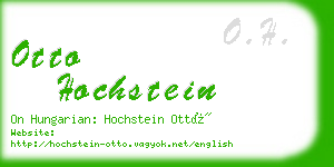 otto hochstein business card